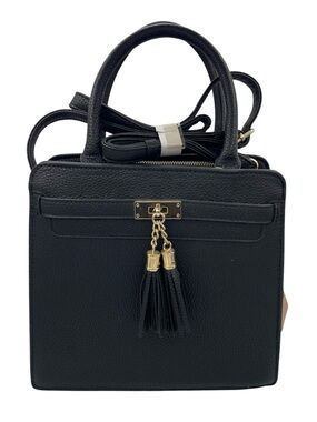 Fashion Dazzle vegan crossbody satchel black bag